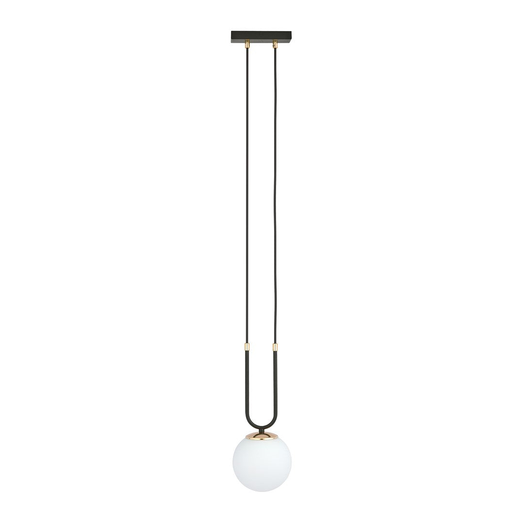 LAMPA SUSPENDATA EMIBIG GLAM 1 NEGRU/OPAL 1112/1