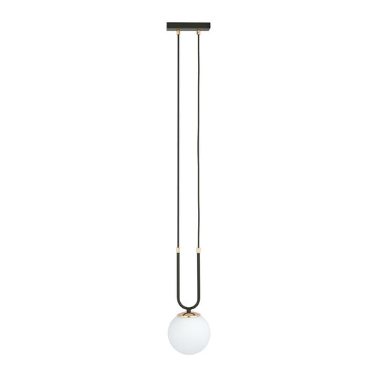 LAMPA SUSPENDATA EMIBIG GLAM 1 NEGRU/OPAL 1112/1