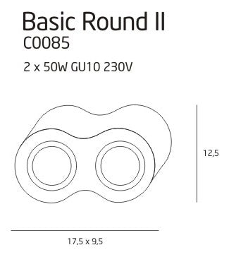 MAXLIGHT C0085 SPOT BASIC ROUND ALB DUBLU - beculet