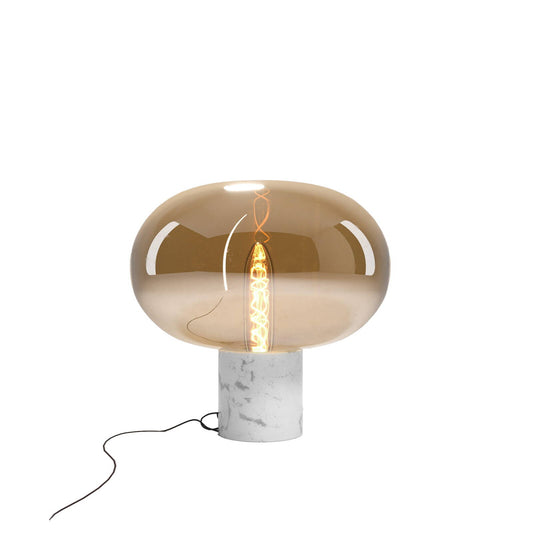 MAXLIGHT T0056 VEIOZA MOONSTONE AMBER GLASS + WHITE MARBLE - beculet